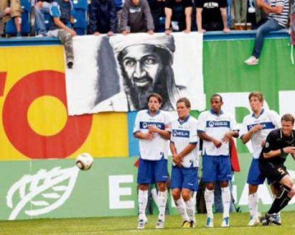 بن لادن في مدرجات هانزا روستوك الألماني !