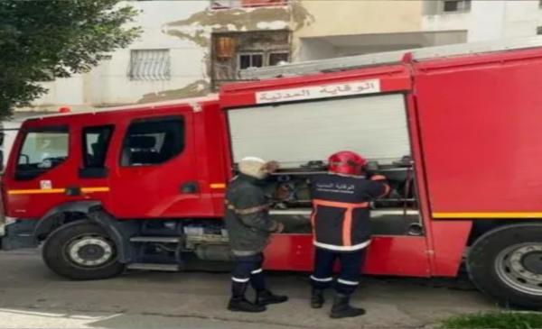 قبيل آذان المغرب.. حريق مهول بإحدى المنازل في طنجة(صور)