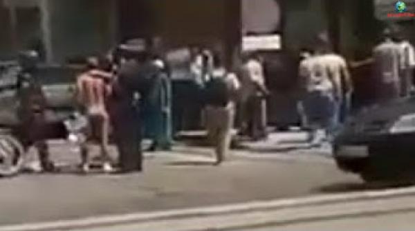 لحظة القبض على المخزني للي حيد حوايجو وسط الرباط