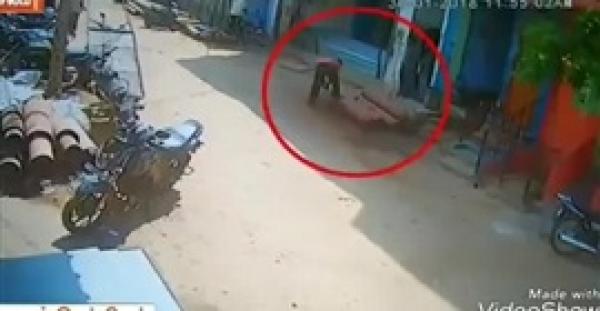 أسطوانة غاز مضغوط تتحول إلى صاروخ أرضي (فيديو)