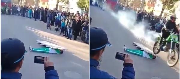 خطير: شاهد ماذا حصل لرياضي مغربي استعراضي امام جمهوره