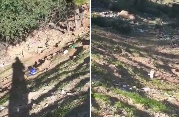 المدار السياحي عين اسردون يتحول الى مزبلة لقنينات الخمور