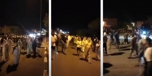 "الوحش" يُخرج الساكنة في مسيرة احتجاجية ليلية ... اعتراض سبيل الأطفال والفتيات وتهديد للجيران! (فيديو)