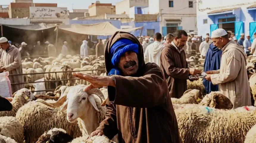 كساب ينفجر غضبا بسوق ميدلت ويكشف الحقيقة للمغاربة: السارح هو سبب غلاء أكباش العيد