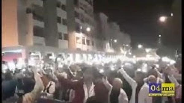 مسيرة الشموع بالرباط للأساتذة المتعاقدين