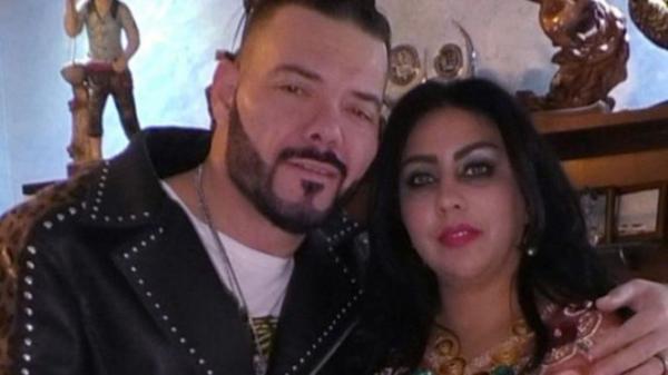 الفنان الشعبي عادل الميلودي رفقة زوجته إيمان