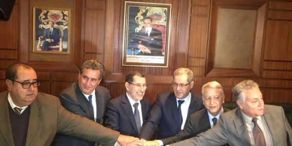 هذا ما قاله زعماء أحزاب الائتلاف الحكومي بعد التوقيع على "ميثاق الأغلبية"