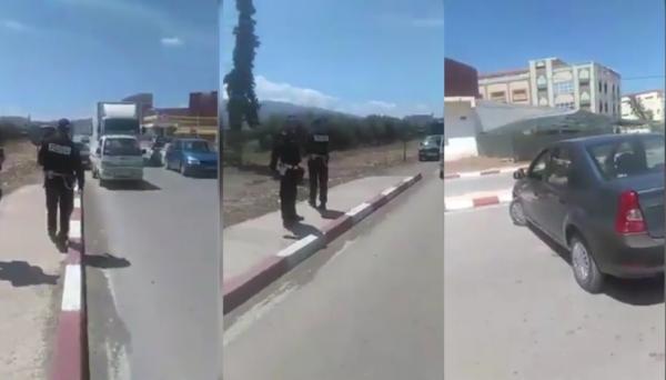 بسبب رفض الشرطي استخلاص مبلغ المخالفة مواطن يحتج بطريقة غريبة