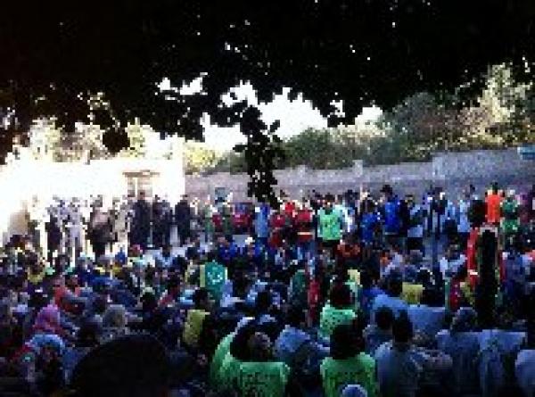 لأول مرة ، مقر العدالة و التنمية يصبح قبلة لاحتجاجات الأطر المعطلة