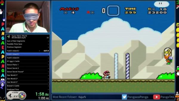 بالفيديو ... شاب يتمم لعبة "سوبر ماريو وورلد" في 23 دقيقة معصوب العينين !