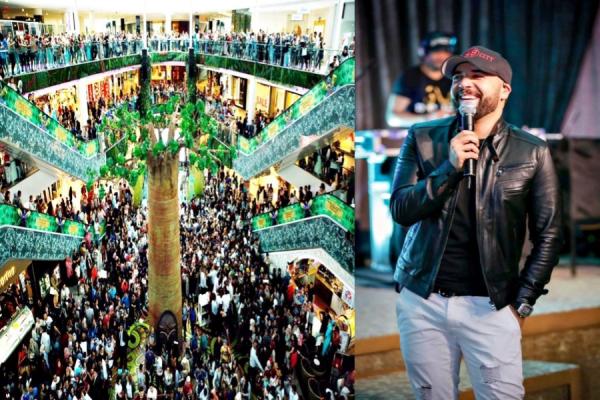 بالفيديو : الدوزي يطرح " مينة " بحضور المئات من جماهيره بـ " موروكو مول "