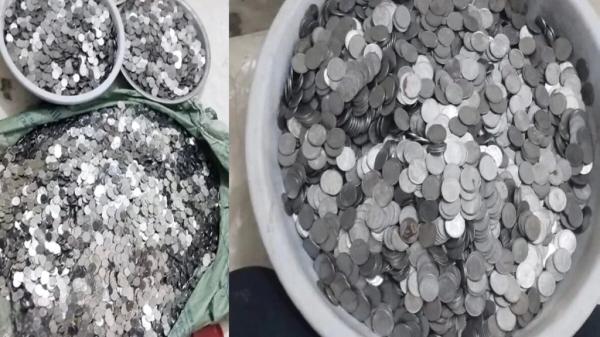 دفع نفقة طليقته ب 7 أكياس ضخمة فيها عملات معدنية(فيديو)!