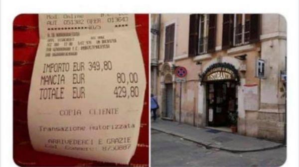 في إيطاليا ..إغلاق مطعم بسبب المبالغة في أثمنة الوجبات، كلف فيه "طبقا مكرونة وماء" 429،80 يورو