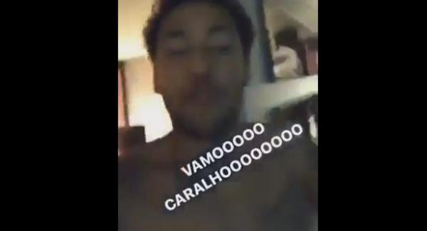 نيمار يحتفل بهدف ميسي بطريقة مجنونة