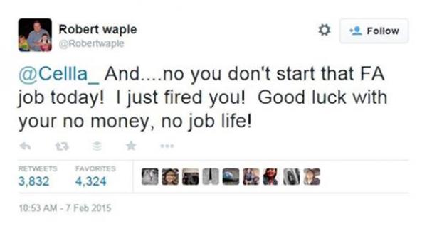 طردها مديرها عبر تويتر قبل أن تبدأ وظيفتها