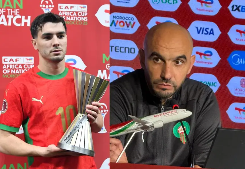 الركراكي في تصريح مثير: غير راض عن مستوى براهيم دياز في مباراة اليوم