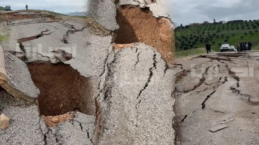 انهيار طريق الحي الصناعي بنجليق بفاس يؤدي إلى انقطاع حركة السير