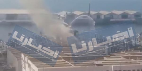 عاجل .. حريق مهول يشب بسفينة للصيد في أعالي البحار بميناء أكادير (فيديو)