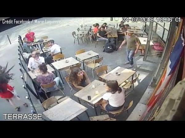 شاهد: صفعها أمام المارة في باريس لأنها قالت له "إخرس"