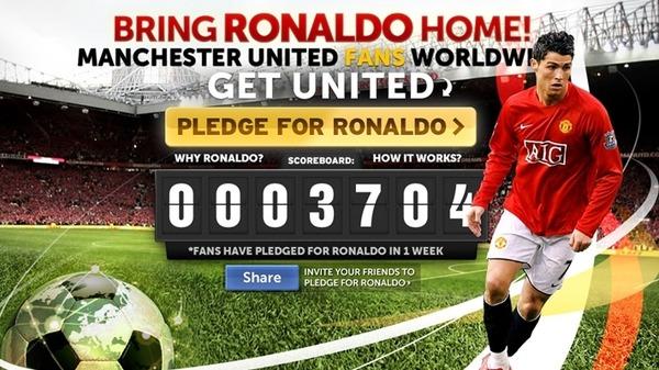 خطة لإعادة رونالدو إلى مانشستر يونايتد بجمع التبرعات!
