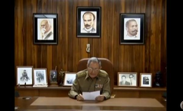 لحظة الإعلان عن وفاة الرئيس الكوبي فيديل كاسترو