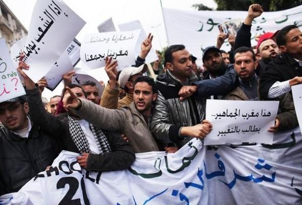 الرباط : مظاهرة جديدة للمطالبة بالافراج عن ناشطين من حركة 20 فبراير