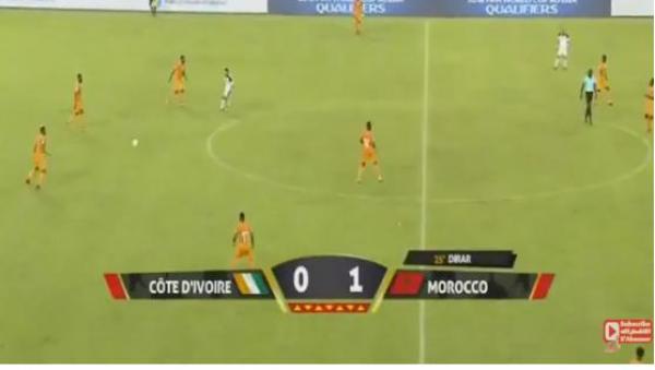 بالفيديو .. نبيل درار يفتتح التسجيل للمنتخب الوطني في مرمى كوت ديفوار