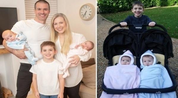 بريطانية تنجب 3 أطفال توائم  عن طريق التلقيح الصناعي بفارق 7 سنوات