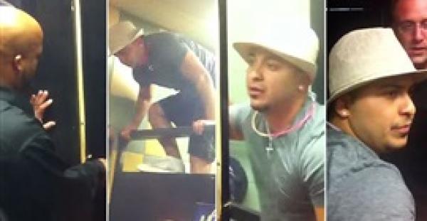 بالفيديو.. شاهد ماذا فعل مخمور دخل الحمام ونسي طريق الخروج!