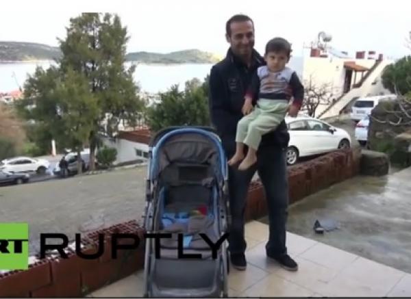 بالفيديو: صياد ينقذ طفلاً من السقوط في الهاوية بآخر لحظة