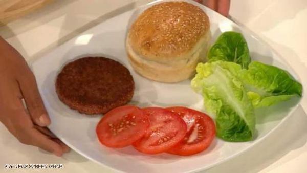 شريحة البرغر الصناعية بلغ وزنها 140 غراما