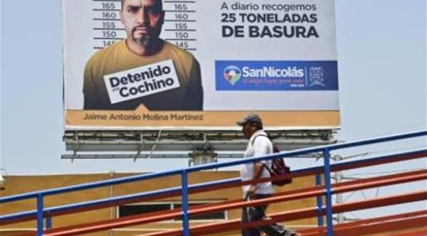 شاهد كيف تفضح مدينة مكسيكية من يرمي نفايات في الشارع