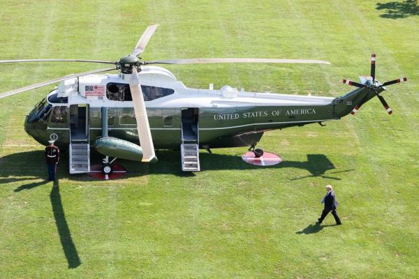 بالفيديو: ترامب يغادر البيت الأبيض إلى مستشفى عسكري بتوصية عاجلة من أطبائه