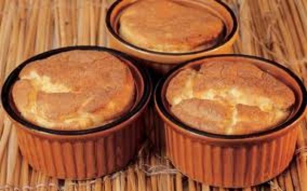 سوفلي البطاطس وشرائح السلمون