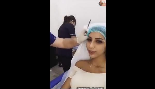 دنيا بطمة تخضع لعملية تجميل على المباشر .. شاهدوا شكلها بعد العملية