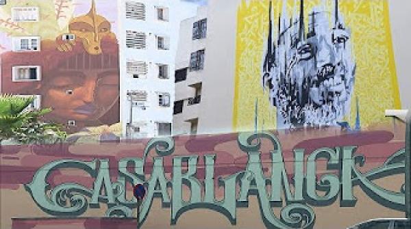 لوحات فنية عملاقة تزين شوارع و أحياء الدار البيضاء