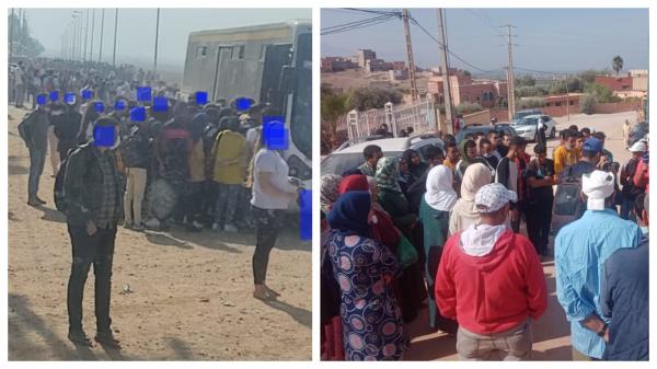 ازدحام غير مسبوق على الحافلات يدفع الطلبة للاحتجاج والمُطالبة بالتعاقد مع شركات أخرى للنقل