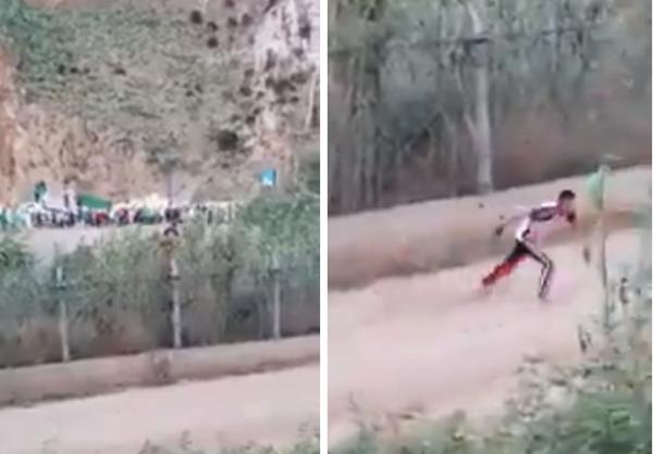 احتفالات على الحدود المغربية الجزائرية بفوز الجزائر ومحاولة شاب جزائري عبورها