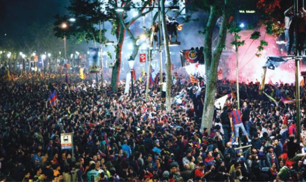 اعتقال عدد من الأشخاص عقب اندلاع أعمال شغب وسط مدينة برشلونة