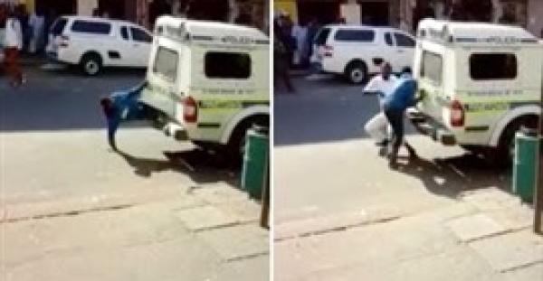 بالفيديو.. نجاح لصين في الهرب من سيارة الشرطة