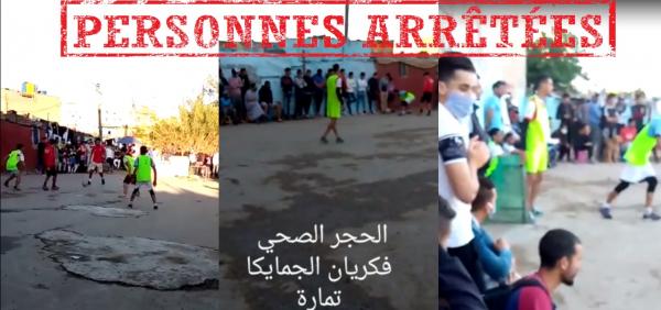 الأمن يشن اعتقالات في حق شبان نظموا دوري لكرة القدم بتمارة ورشقوا الشرطة بالحجارة