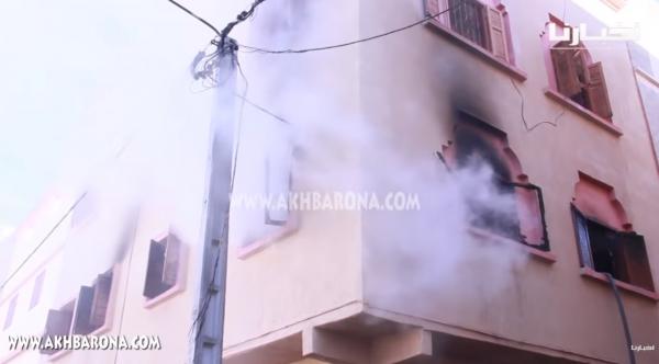 النيران تلتهم منزلا بأكمله بسطات و السبب "بريكة" !!