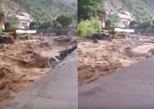 فيضان يضرب أوريكا نواحي مدينة مراكش... شاهد ماذا وقع