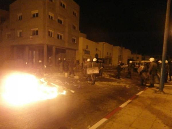 أعمال شغب عقب وفاة المعتقل الصحراوي الانفصالي حسنة الوالي بالمستشفى العسكري الرابع بالداخلة