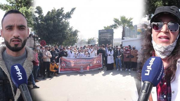 الأساتذة المتعاقدين يخوضون اعتصـاما جزئيا أمام الأكاديمية الجهوية للتعليم بالدارالبيضاء