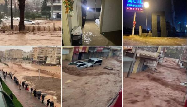 بعد كارثة الزلزال المدمر.. الفيضانات تجتاح تركيا وتوقع قتلى ومفقودين (فيديو)