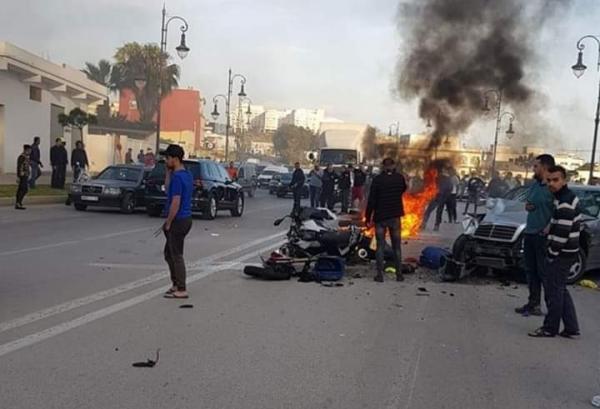 اندلاع نيران وسقوط ضحايا بينهم اسباني في حادثة سير مفجعة بطنجة