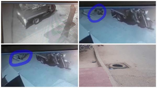 بالفيديو... كاميرا المراقبة تفك لغز اختفاء الأغطية الحديدية لبالوعات المجاري المائية!