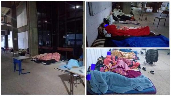 أمام غلاء الكراء وغلق الأحياء الجامعية... طلبة يفترشون الأرض داخل المركب الجامعي