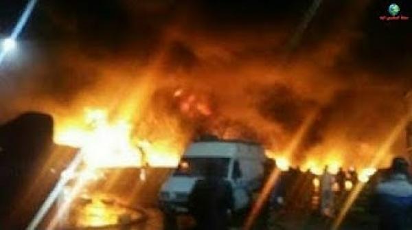 حريق مهول بسوق الجملة للخضر والفواكه بالدار البيضاء